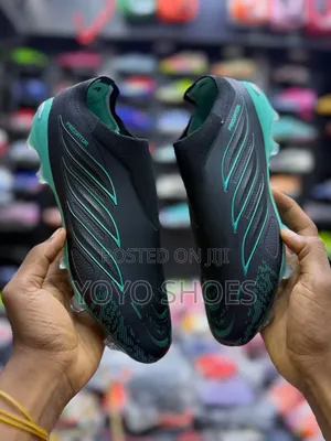 Adidas Predator Elite Laceless Firm Ground Football Black Teal/Aqua
