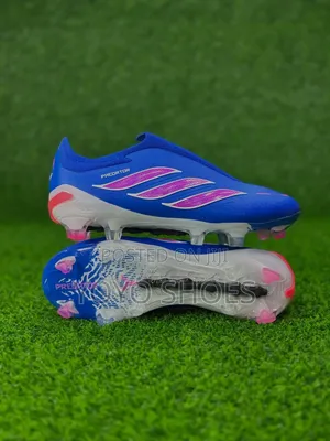 Adidas Predator Elite Laceless Firm Ground Football Blue/Pink White