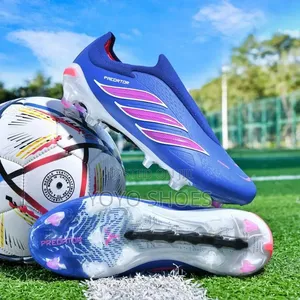 Adidas Predator Elite Laceless Firm Ground Football Blue/Pink White