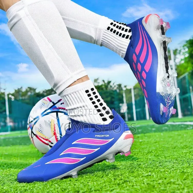 Adidas Predator Elite Laceless Firm Ground Football Blue/Pink White