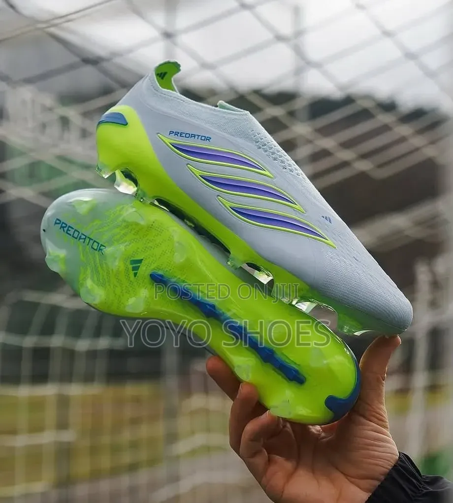 Adidas Predator Elite Laceless Firm Ground Football Gray White Green