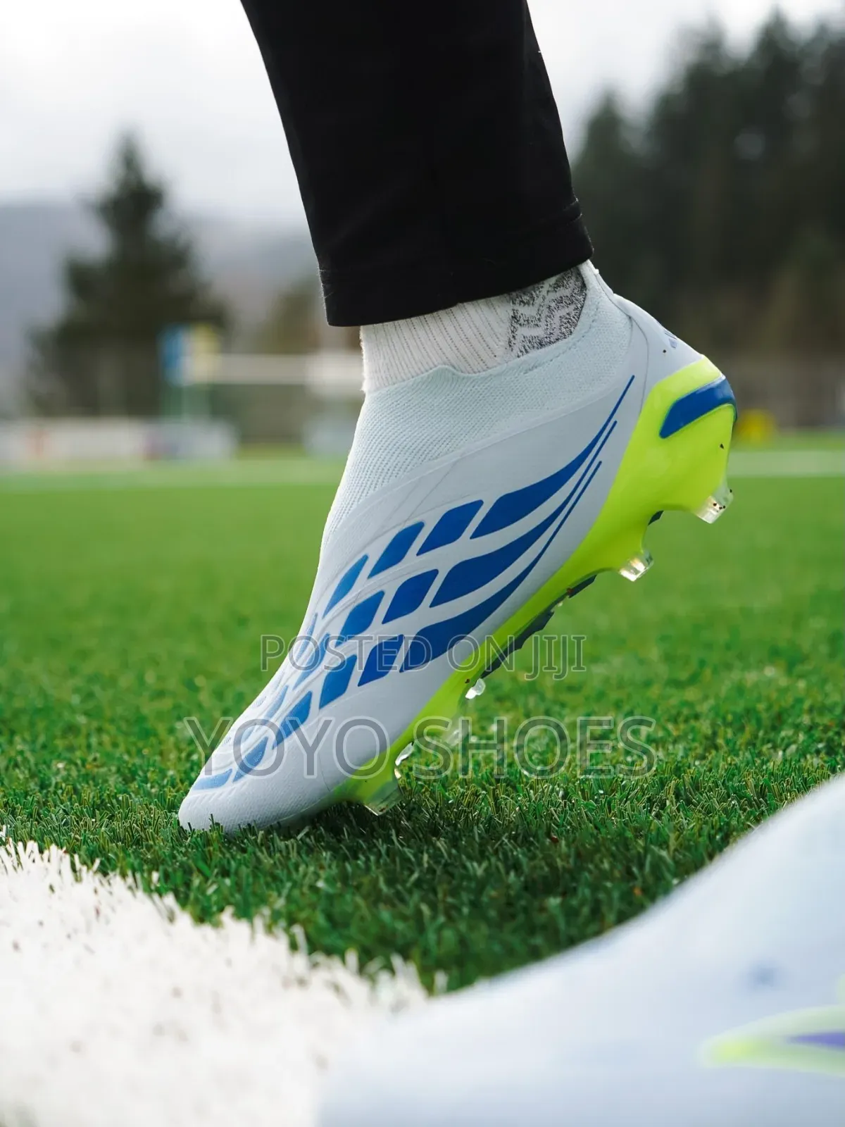 Adidas Predator Elite Laceless Firm Ground Football Gray White Green