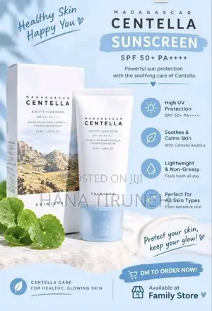 B Madagas Car Centella Sunscreen SPF Powerfully Sun Protection With Th