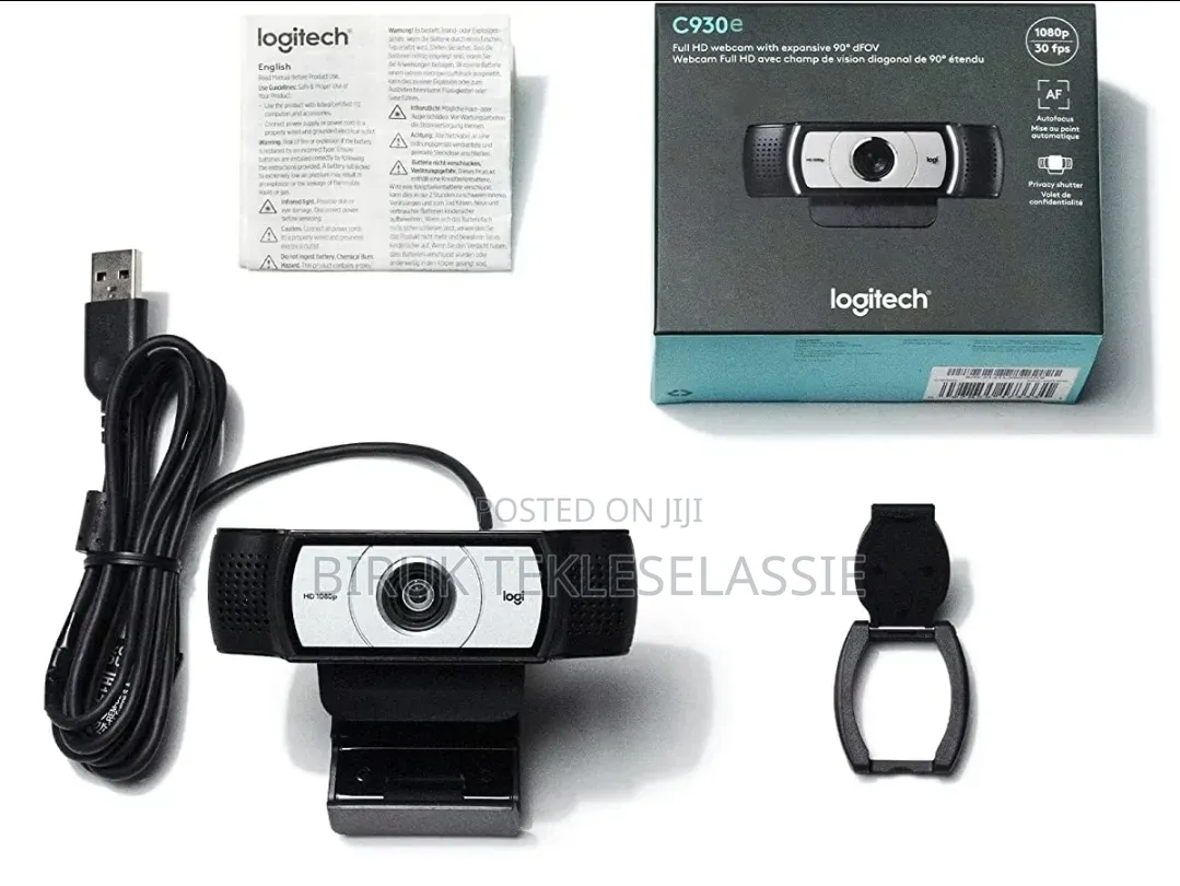 Logitech C930e HD Pro Webcam 1080p USB Widescreen Built in Mic Black