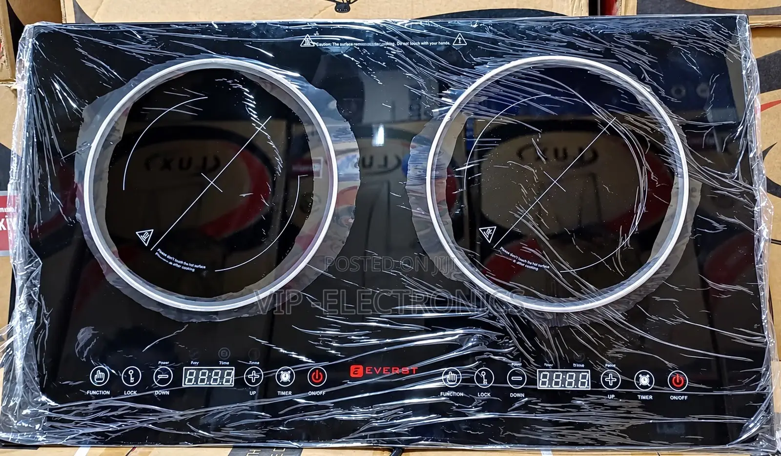 EVERST Ceramic Stove Digital Touch Glass Double Touch Control Cooktop