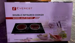 EVERST Ceramic Stove Digital Touch Glass Double Touch Control Cooktop