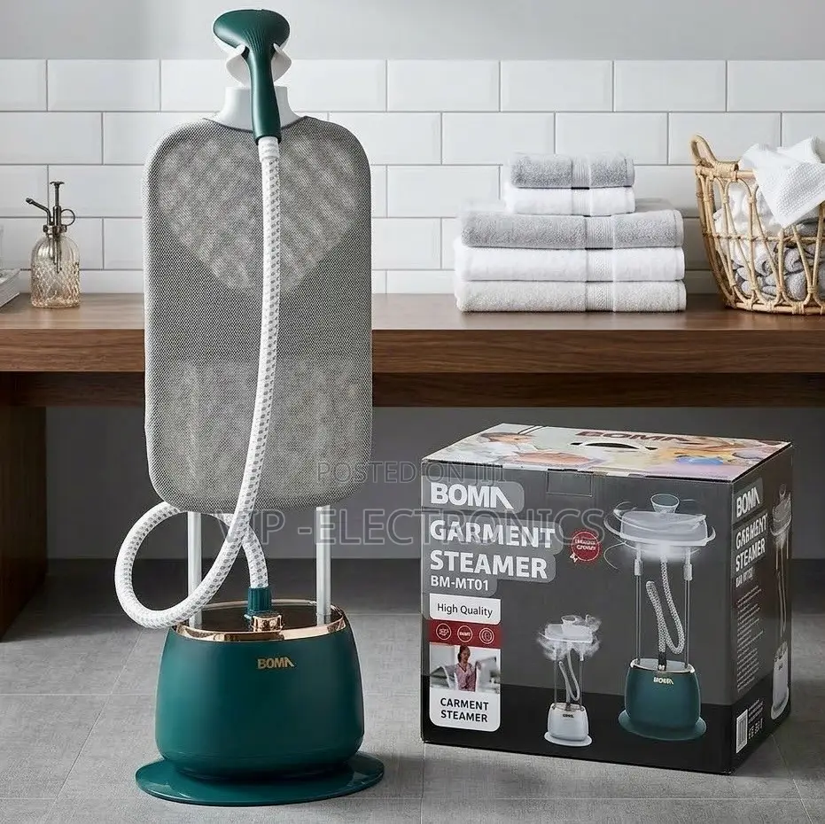 BOMN Garment Steamer – Dark Green & Gold Portable Clothes Steamer