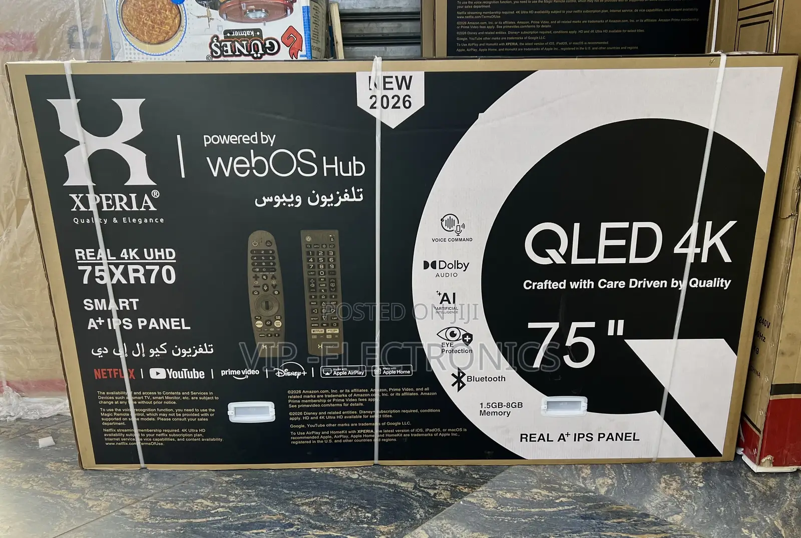 XPERIA 75 Inch TV QLED 4K UHD Smart TV – webOS Hub, AI (2026 Model)
