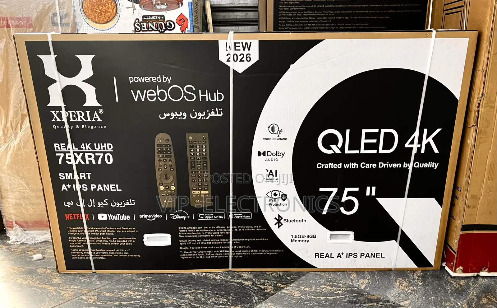 XPERIA 75 Inch TV QLED 4K UHD Smart TV – webOS Hub, AI (2026 Model)