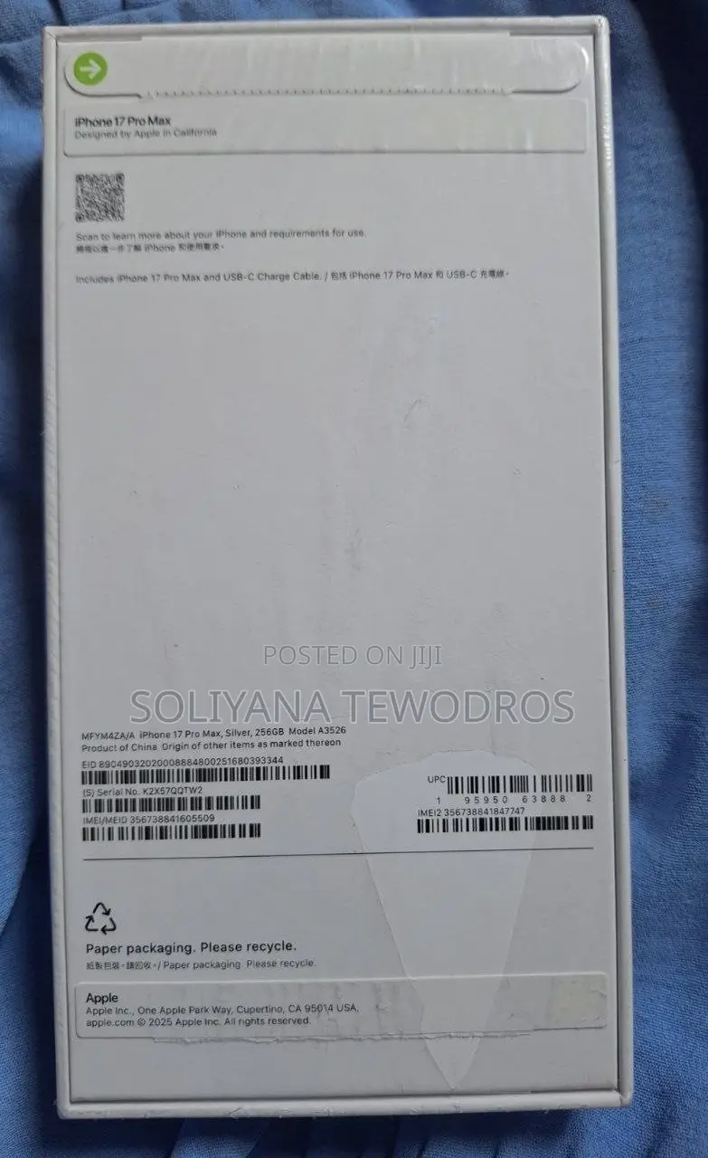 New Apple iPhone 17 Pro Max 256 GB Gray