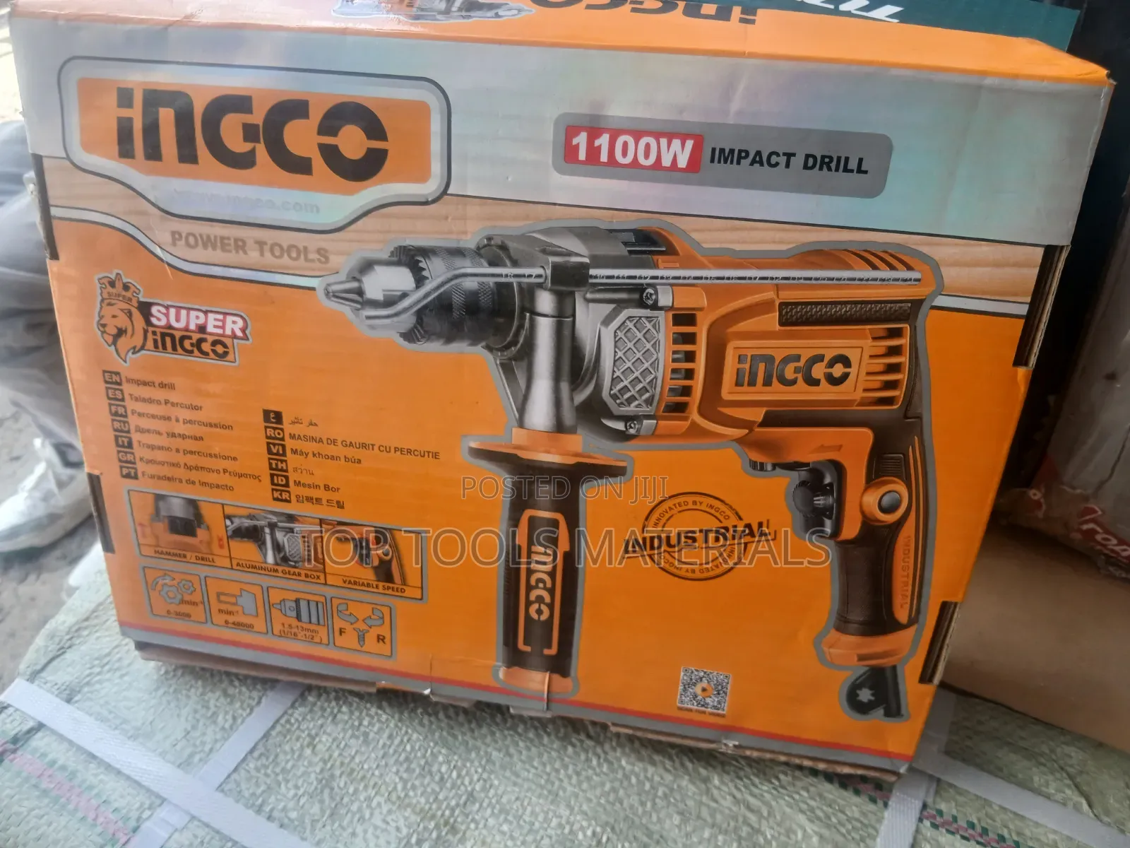 .Ingco 1100W Impact Drill (Model ID11008).