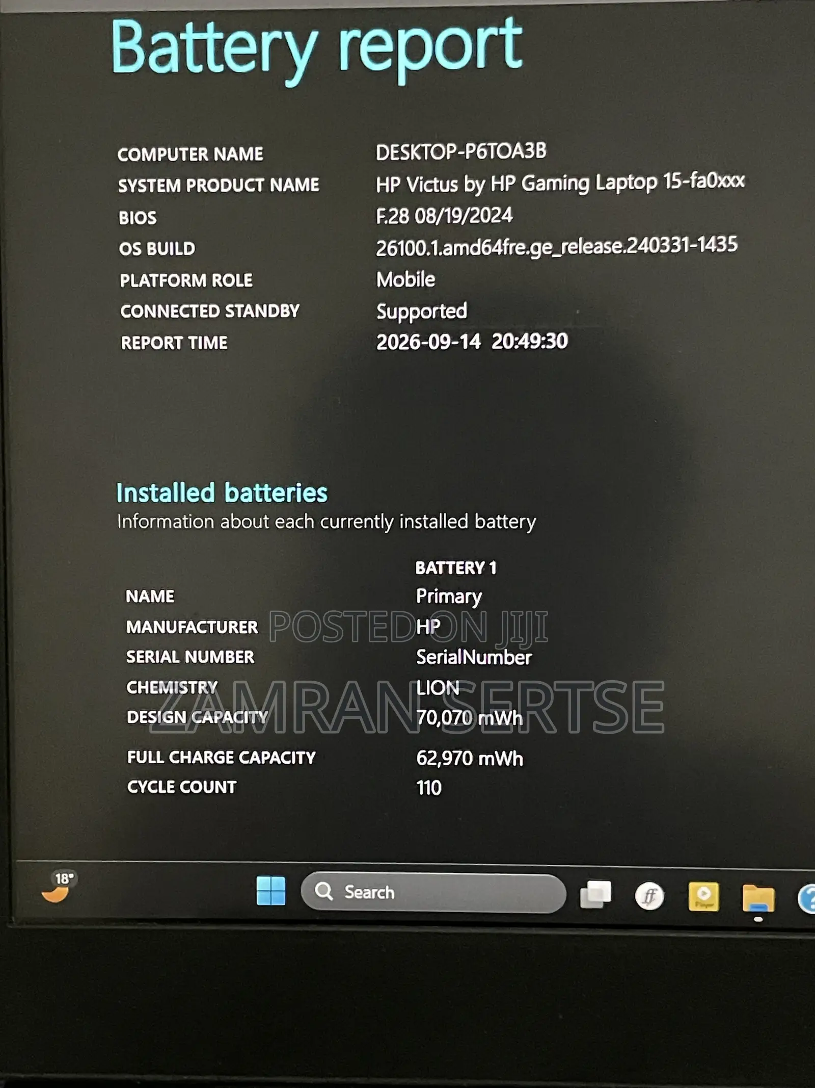 Laptop HP Victus 15 16GB Intel Core i7 SSD 512GB