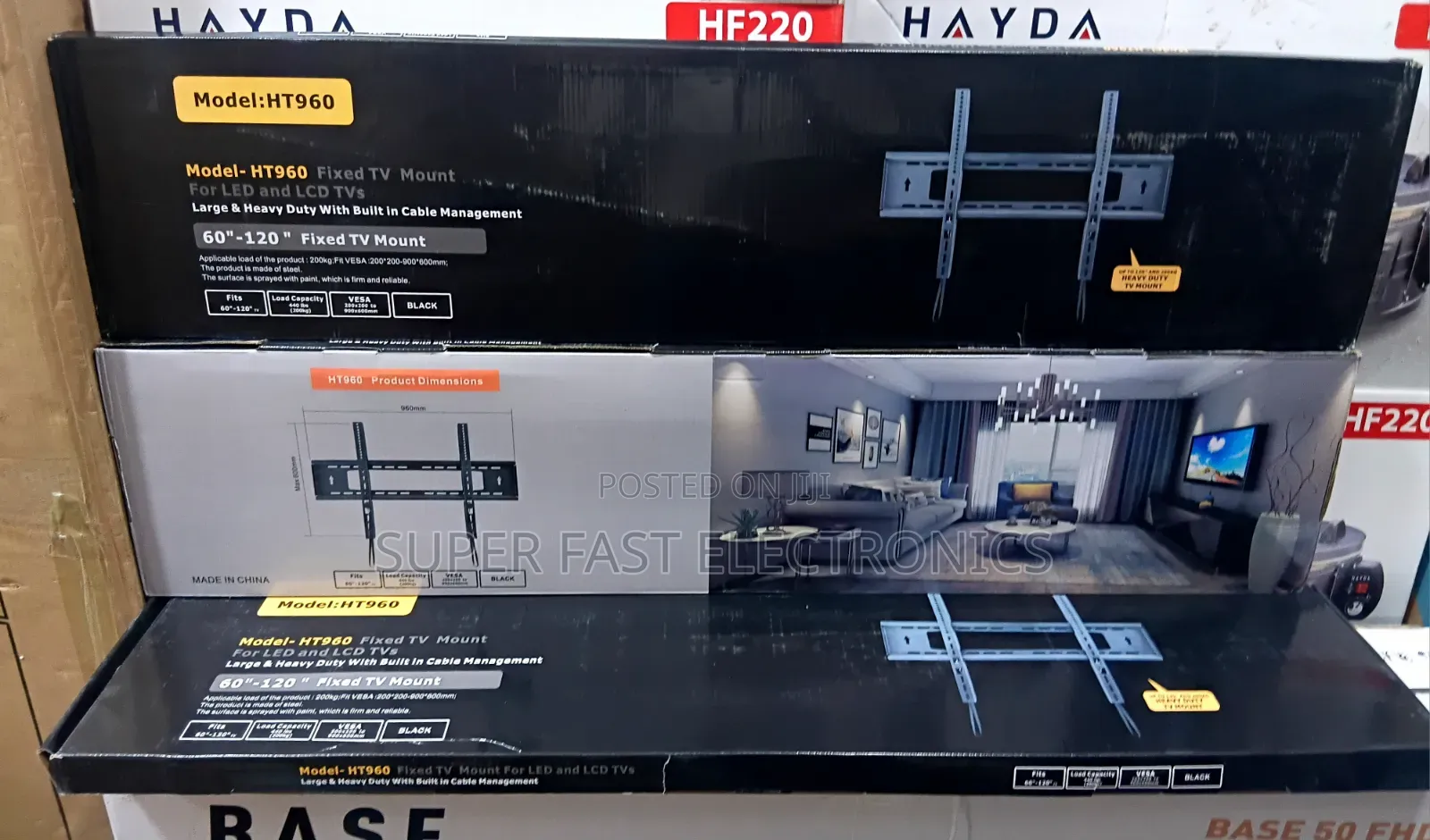 Fixed TV Wall Mount Bracket for 60–120 Inch LED & LCD TVs