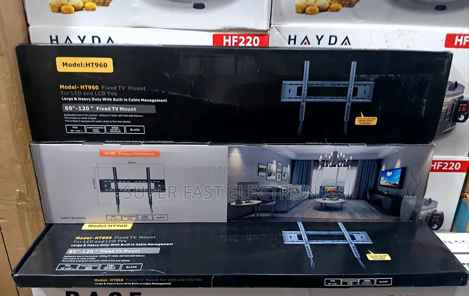 Fixed TV Wall Mount Bracket for 60–120 Inch LED & LCD TVs