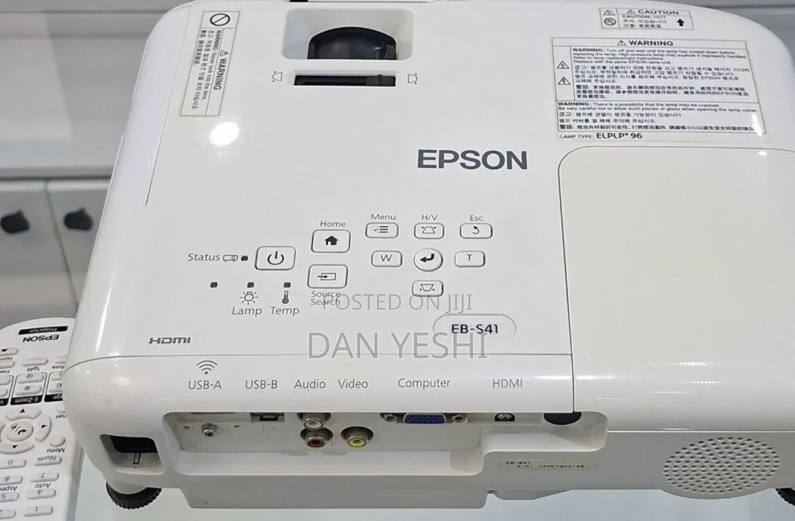 Epson Projector 
 
Model Name: EB-S41
  Has Bag and Remot