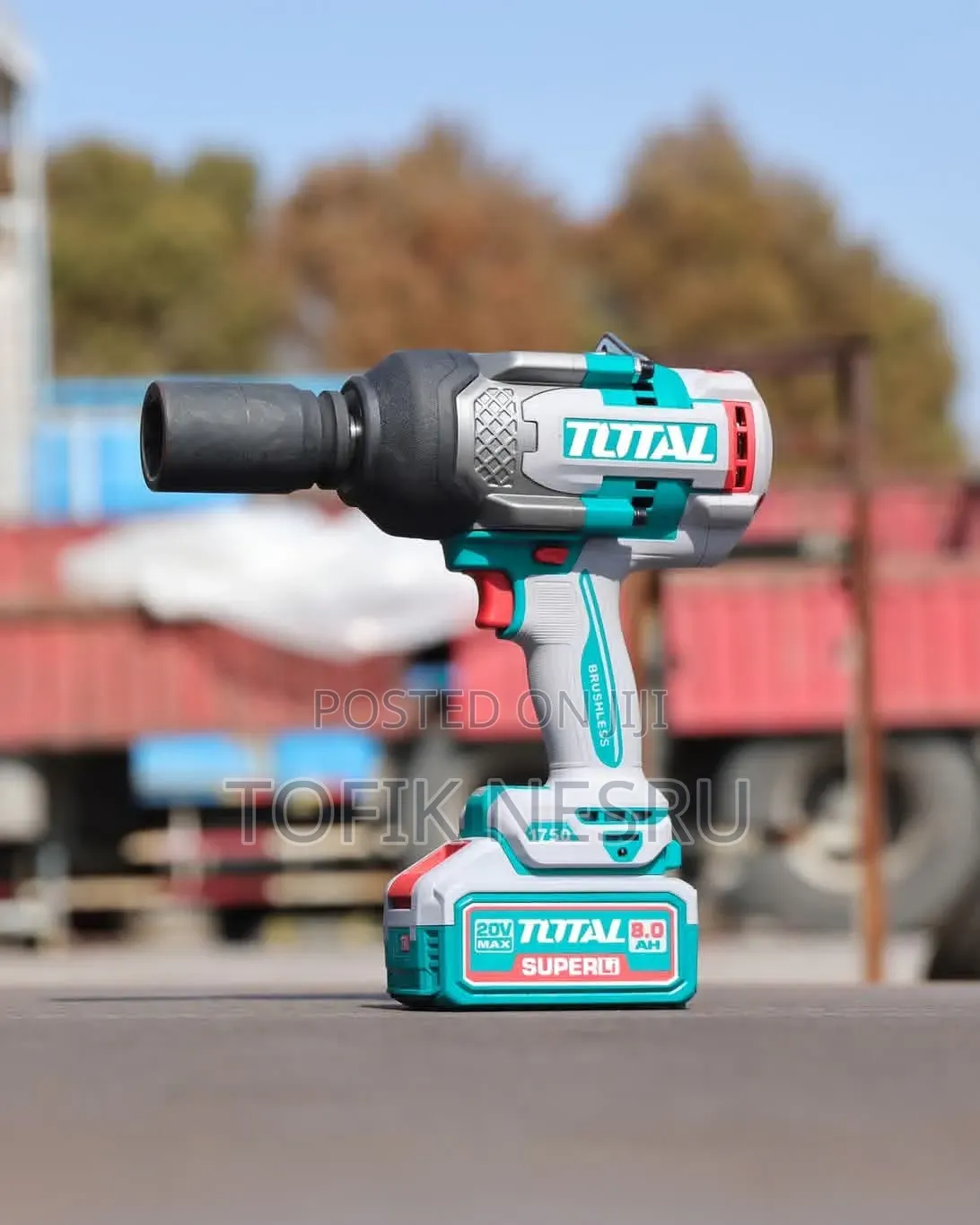 Chargebl Impact Wrench Total 20v 2×4.A Battry