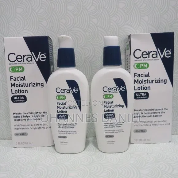 CeraVe PM Moisturizer – Oil-Free Face Lotion