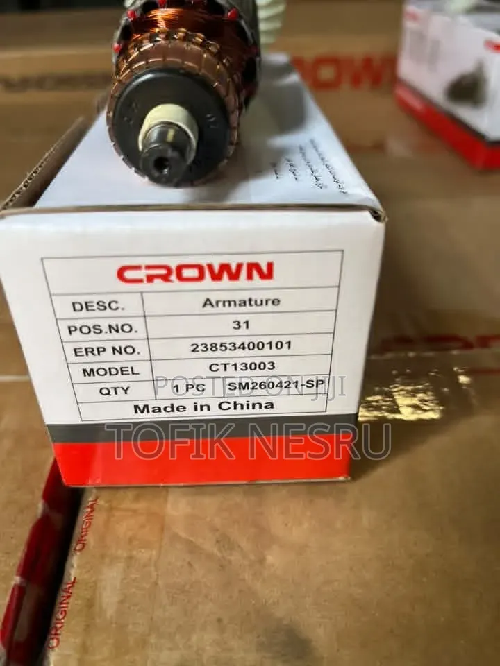 Armatur for Crown Tools Any Machine Offer ለማንኛውም ክራውን ማሽን ኢንዶታ አለን