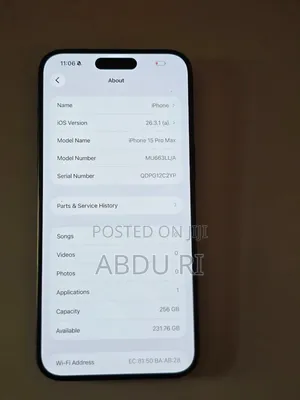 Apple iPhone 15 Pro Max 256 GB Black