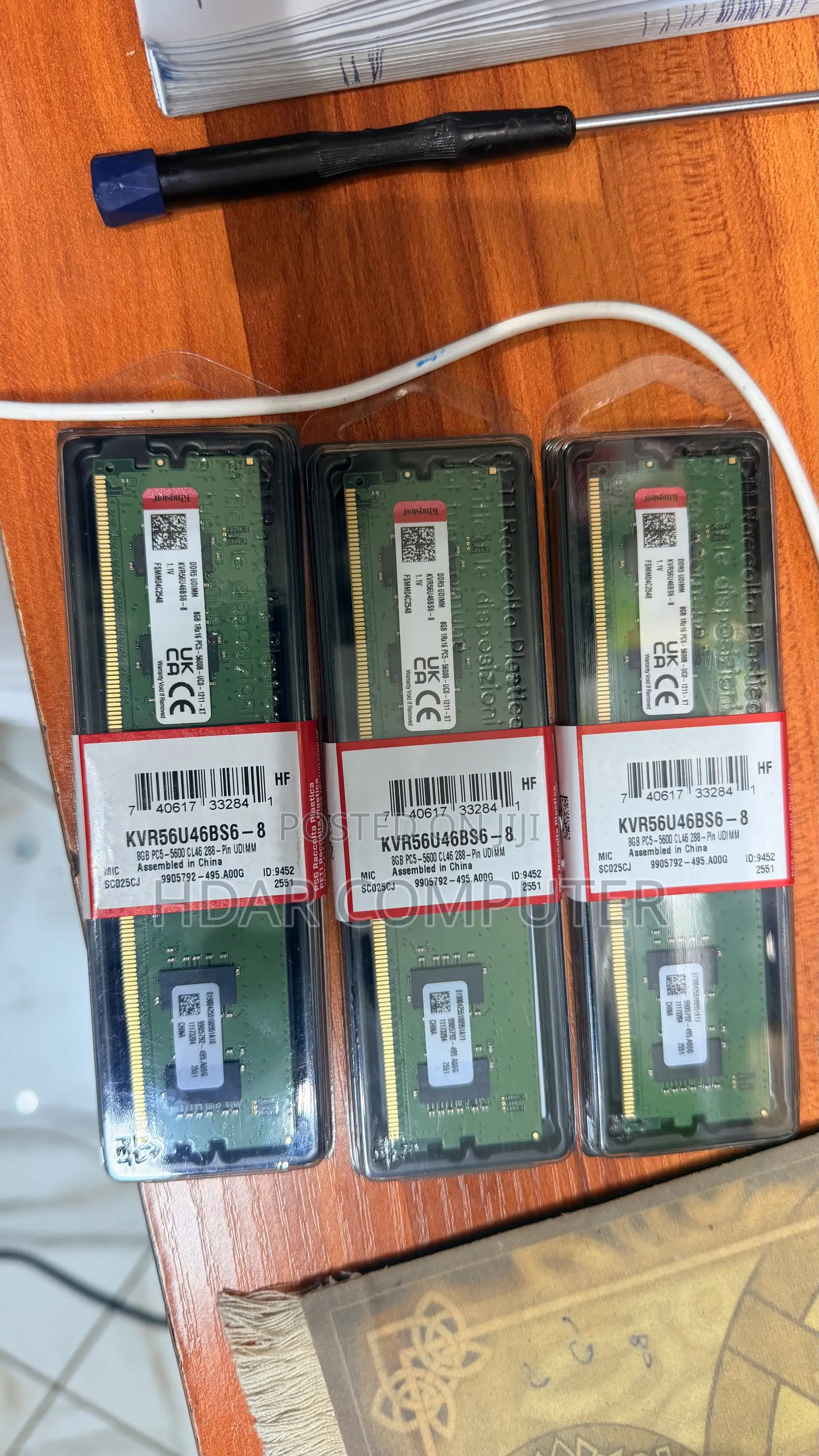 DDR5 Ram Desktop 5600Mhz Kingston