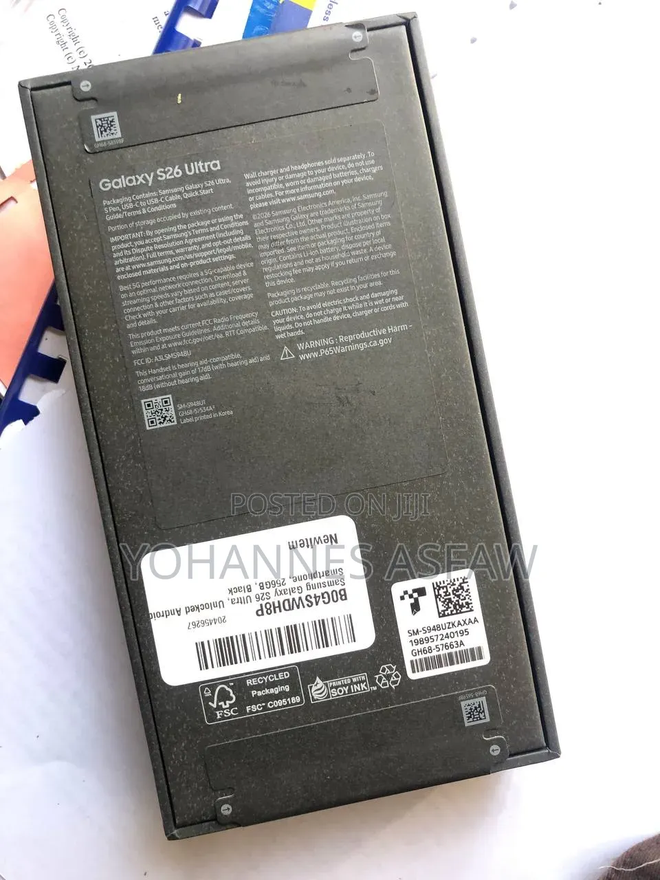 New Samsung Galaxy S26 Ultra 5G 256 GB Black