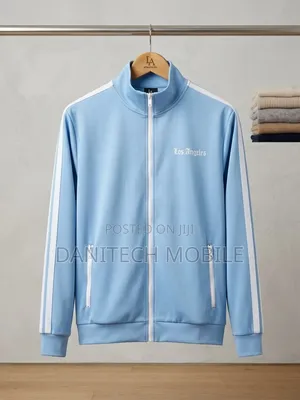 Men's Light Blue Los Angeles Style Track Jacket