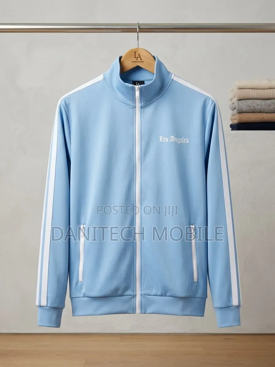 Men's Light Blue Los Angeles Style Track Jacket