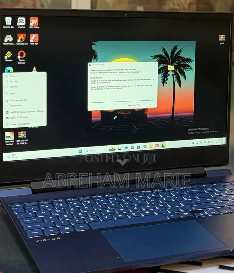 New Laptop HP Victus 15 16GB AMD Ryzen 7 SSD 512GB