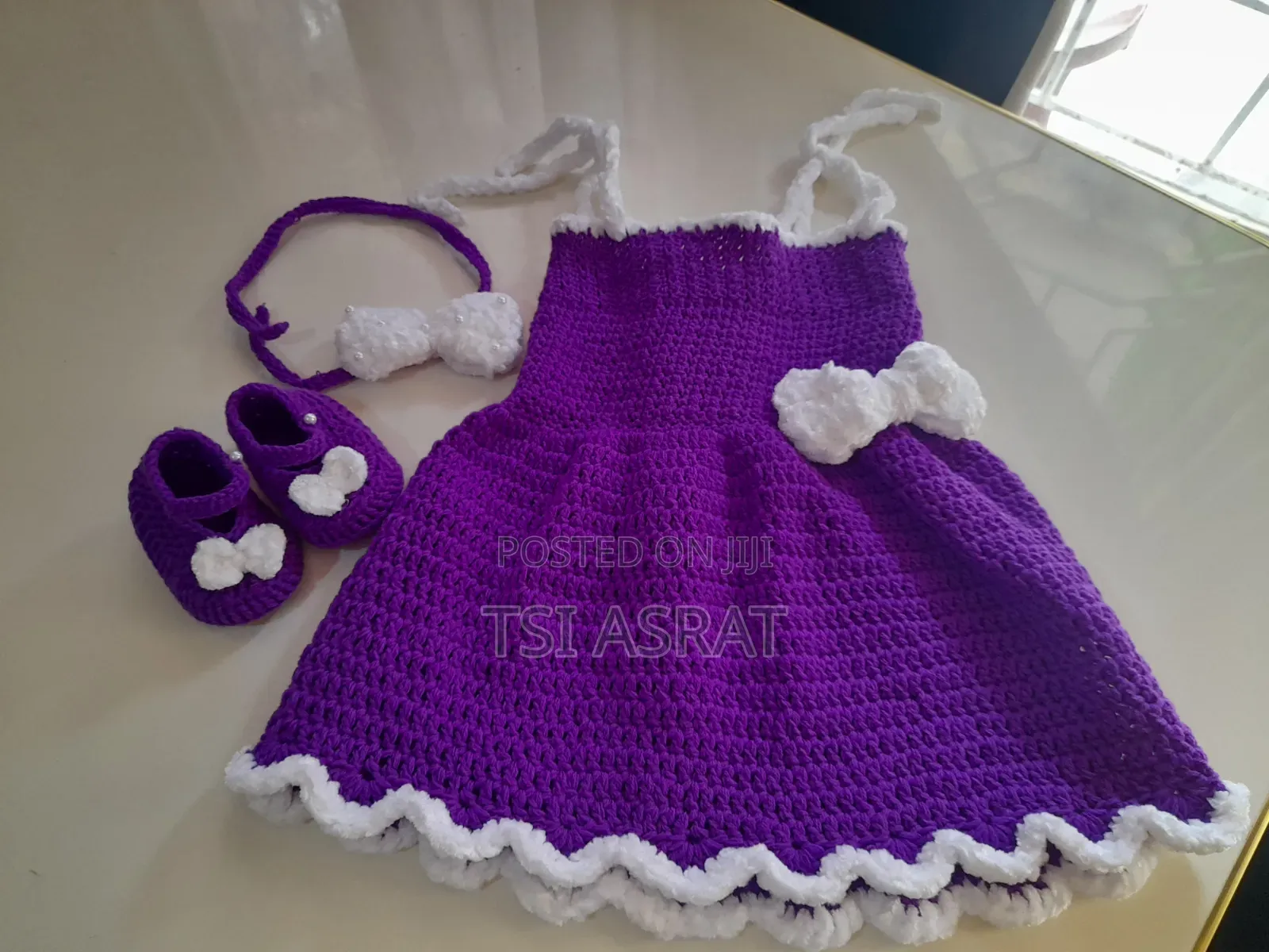 Purple Croshet Baby Dress From ENKUSERA 
