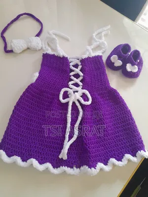 Purple Croshet Baby Dress From ENKUSERA 