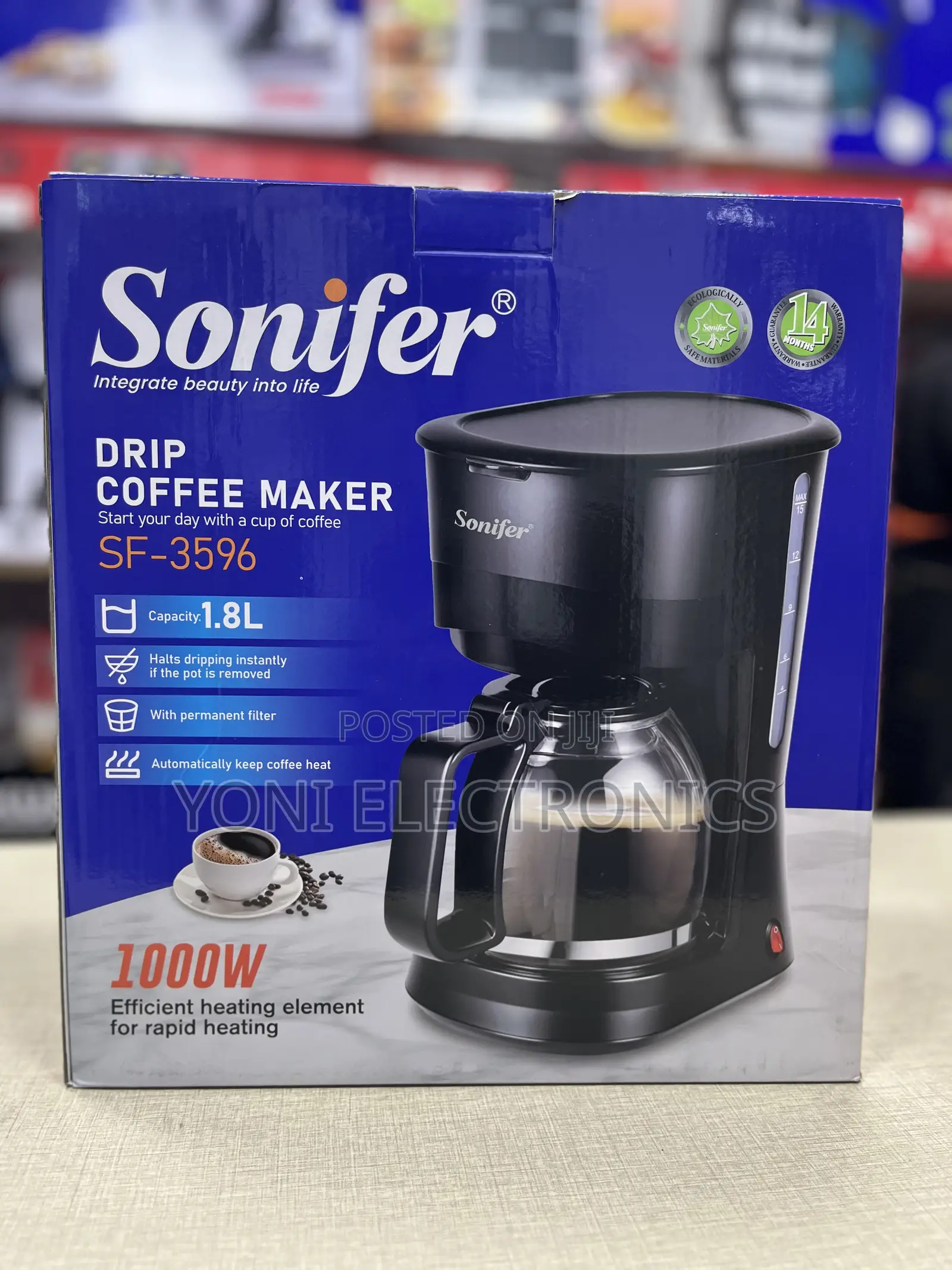 Sonifer Drip Coffee Maker (Model: SF-3596)