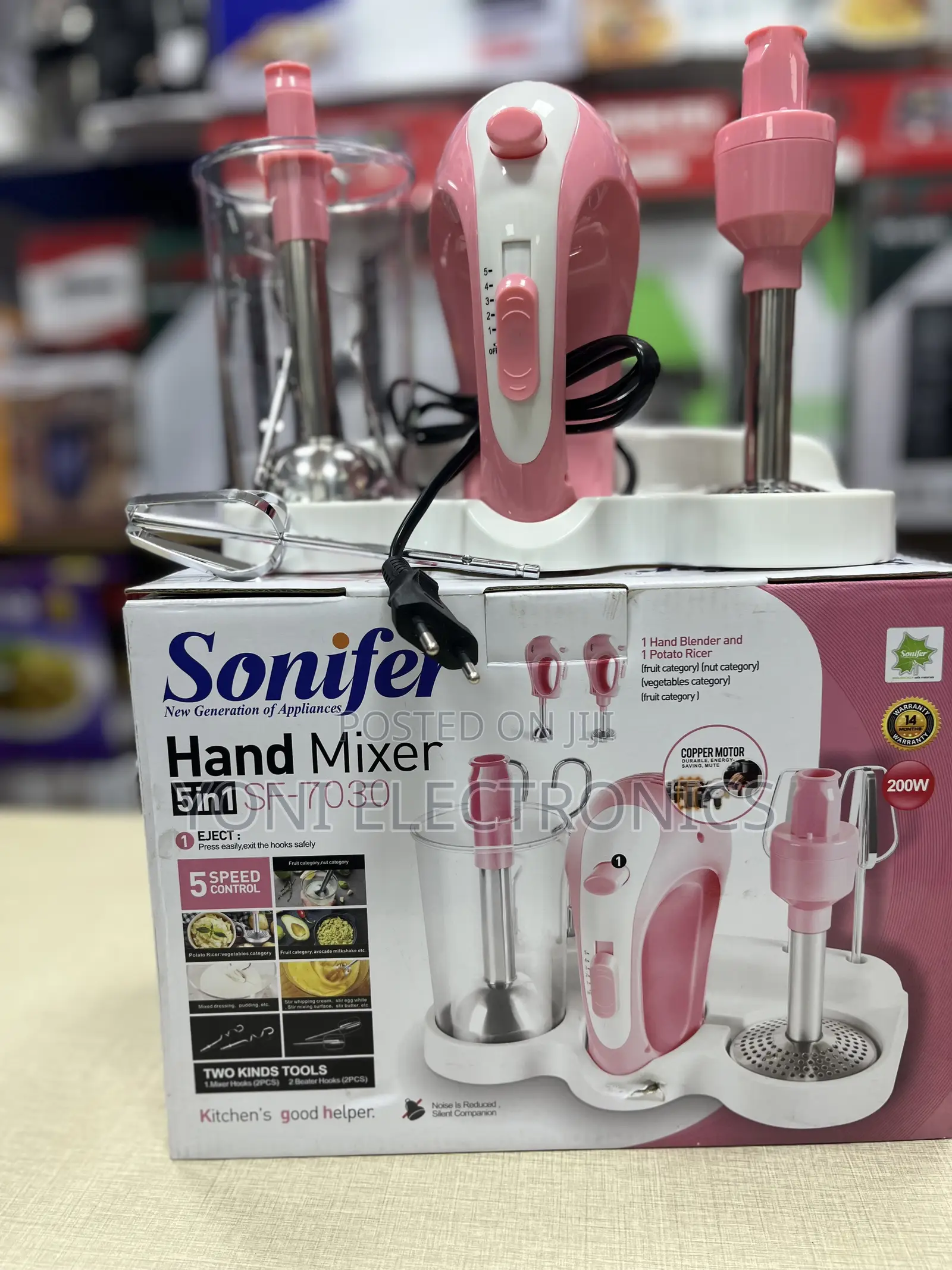 Sonifer 5-in-1 Hand Mixer Set (Model: SF-7030)