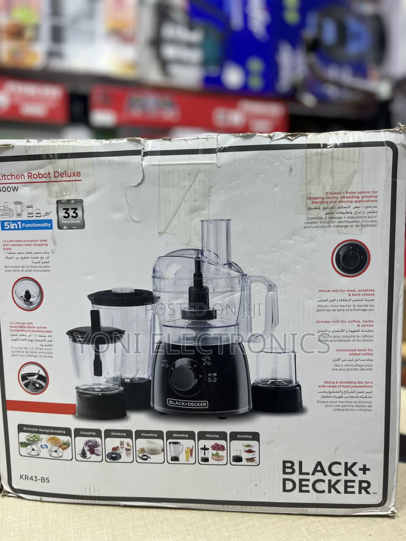 Black+Decker Kitchen Robot Deluxe Food Processor (400W)
