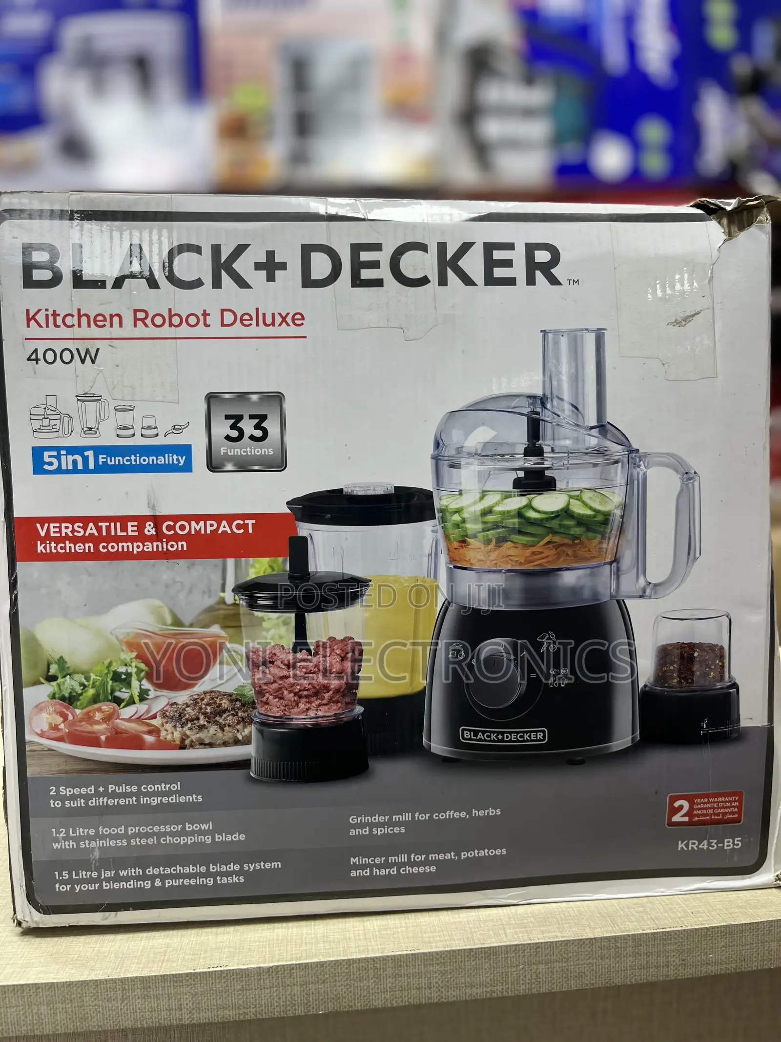 Black+Decker Kitchen Robot Deluxe Food Processor (400W)