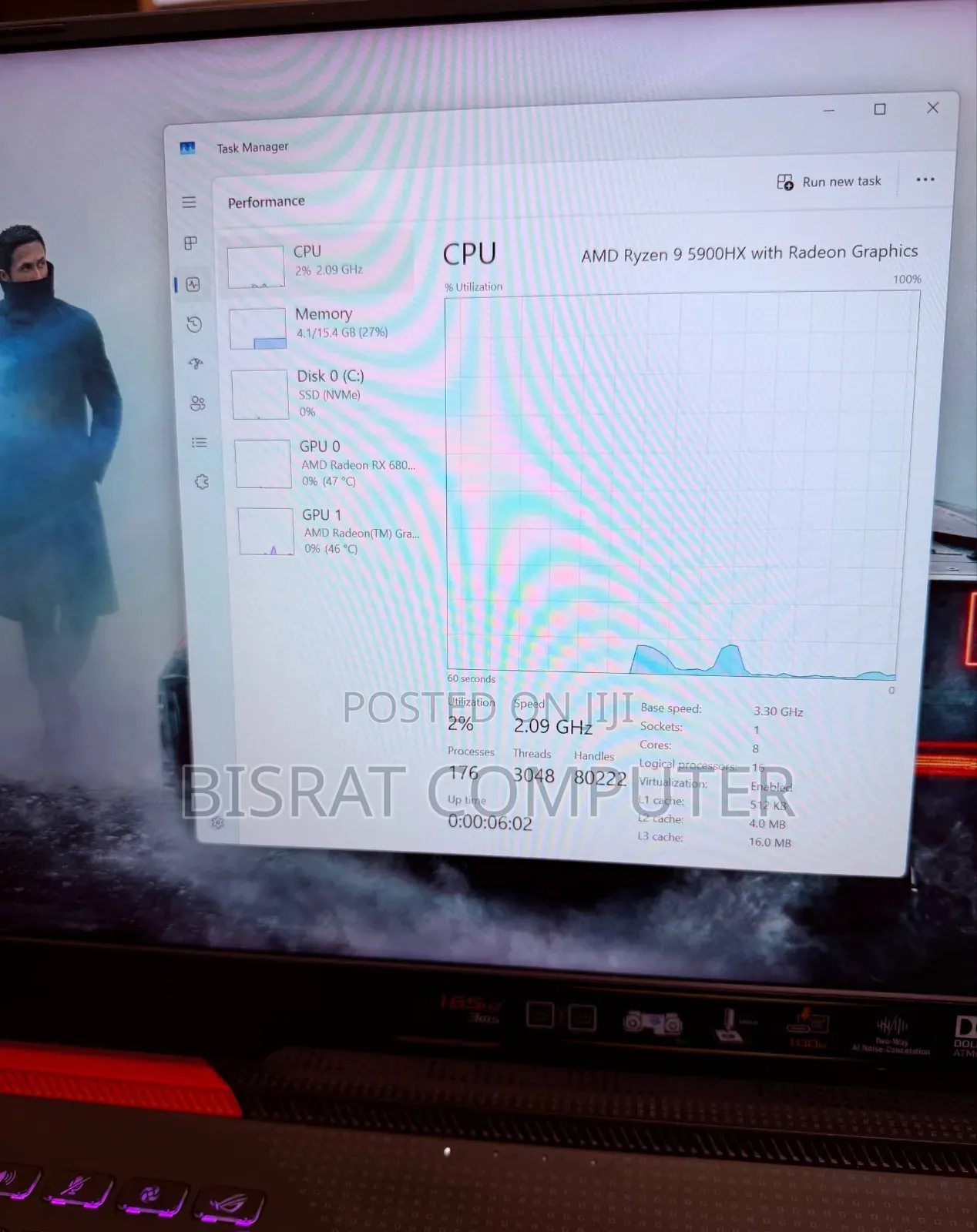 New Laptop Asus ROG Strix G17 16GB AMD Ryzen 9 SSD 1T