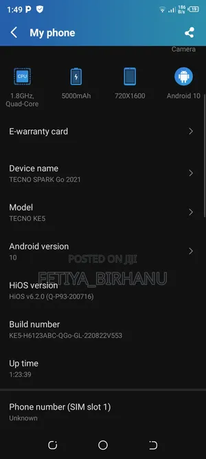 Tecno Spark 7 32 GB Blue