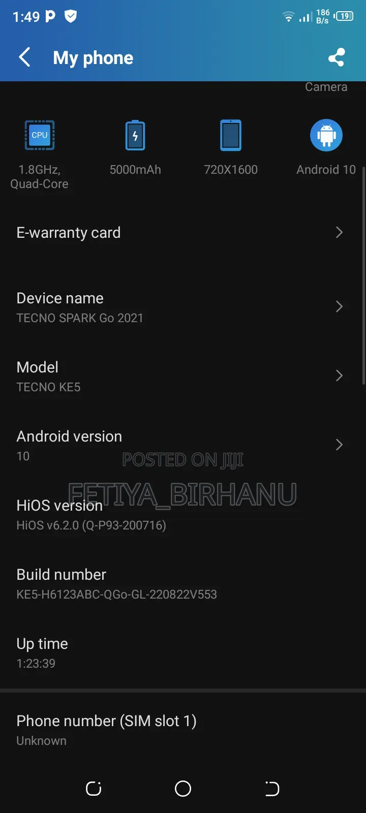 Tecno Spark 7 32 GB Blue