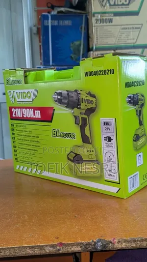 ViDO Charger Drill Machine 21v 4A×2 Battry 90n.m