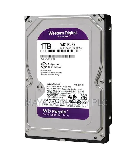 1TB Surveillance Harddisk Western Digital HDD