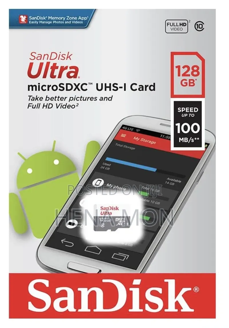 Sandisc Ultra Camera Memory 128GB