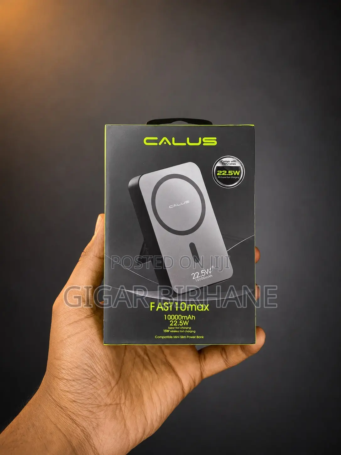 Calus Wireless & Built-in Cable Power Bank – Portable Fast Charging �