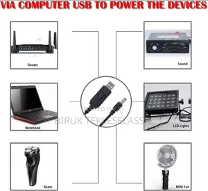 USB Wifi to Power Bank Cable 12 & 9 Volt