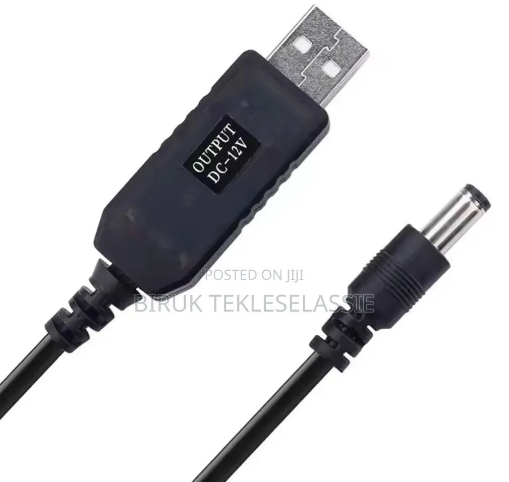 USB Wifi to Power Bank Cable 12 & 9 Volt