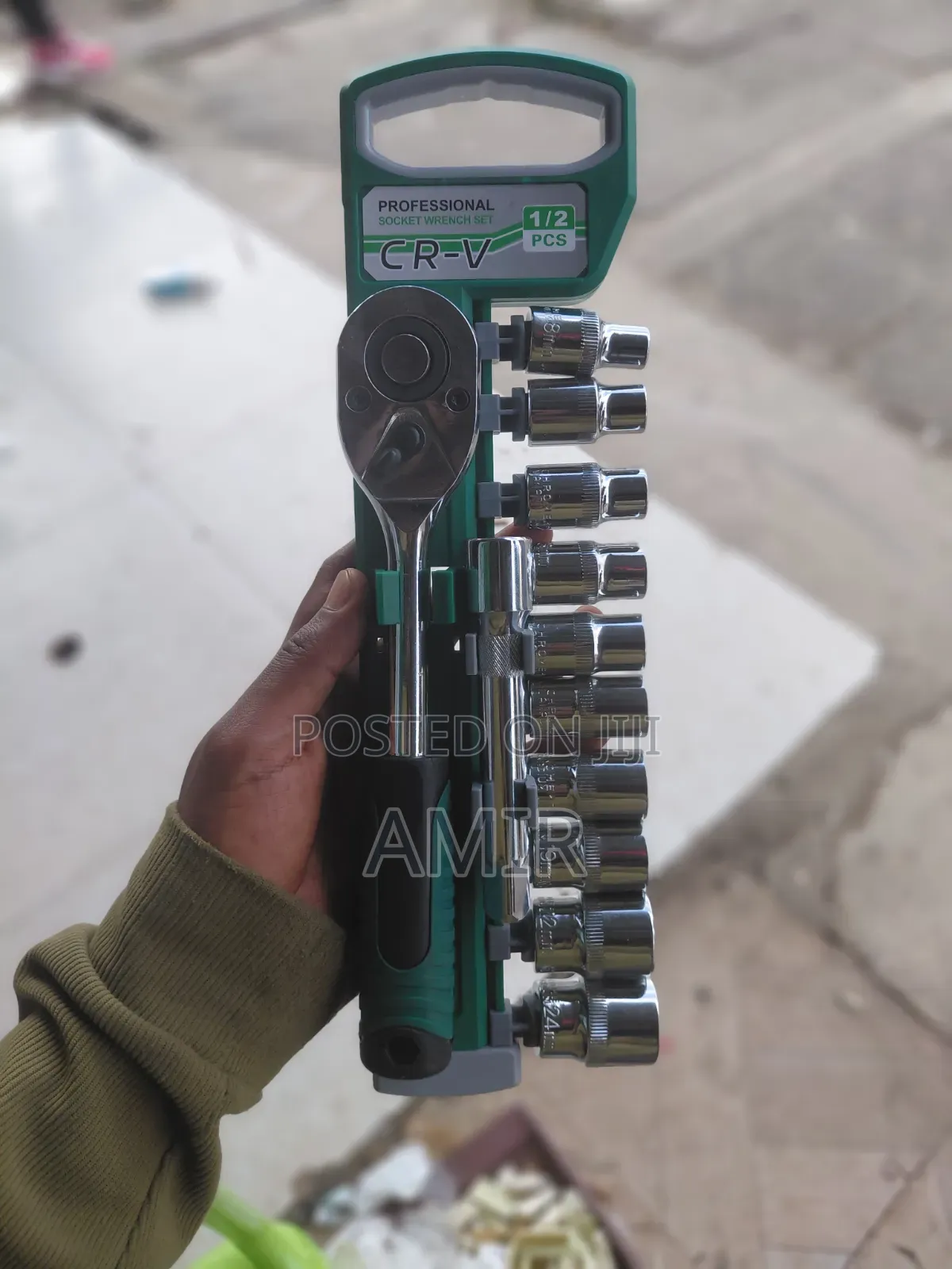 12-Piece 1/2" Drive Socket Wrench Set (8mm–24mm)