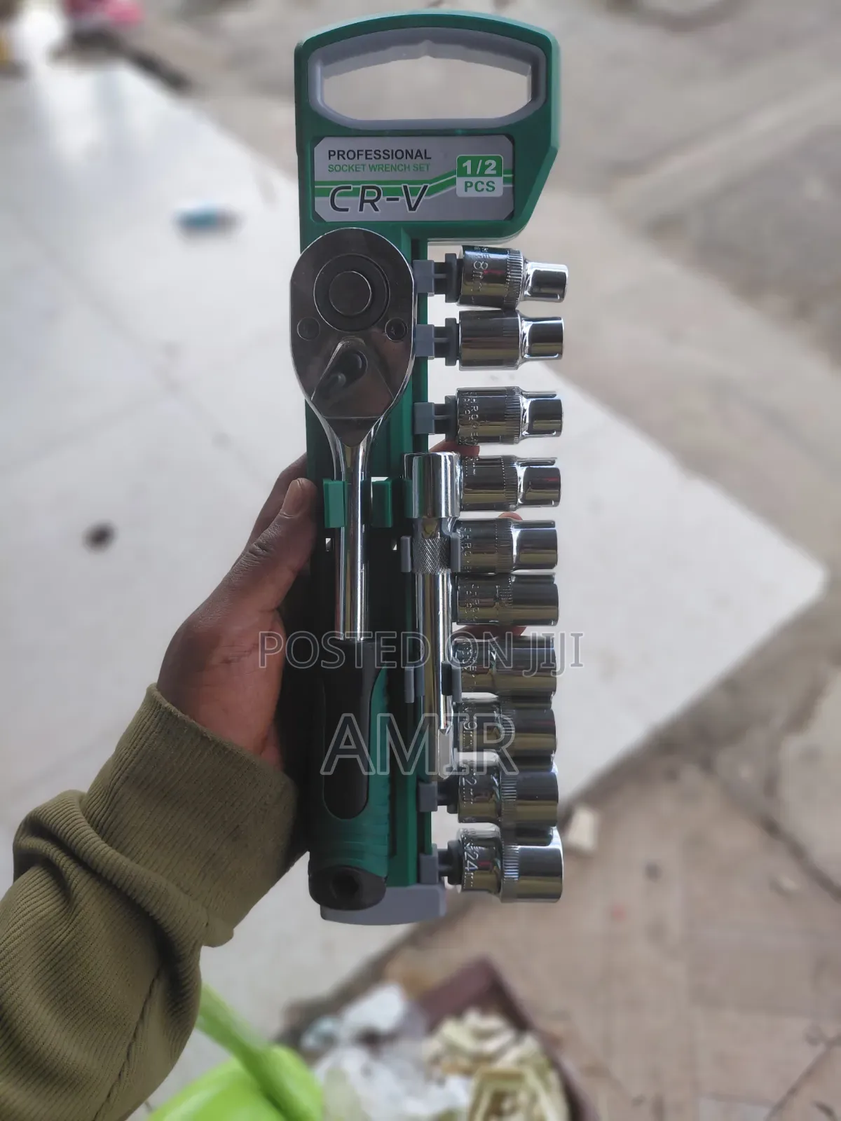 12-Piece 1/2" Drive Socket Wrench Set (8mm–24mm)