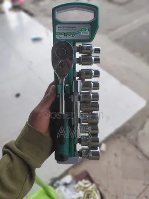 12-Piece 1/2" Drive Socket Wrench Set (8mm–24mm)