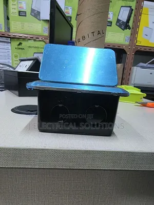 Heavy-Duty Pop-Up Floor Socket Box With Universal Power & Data Port