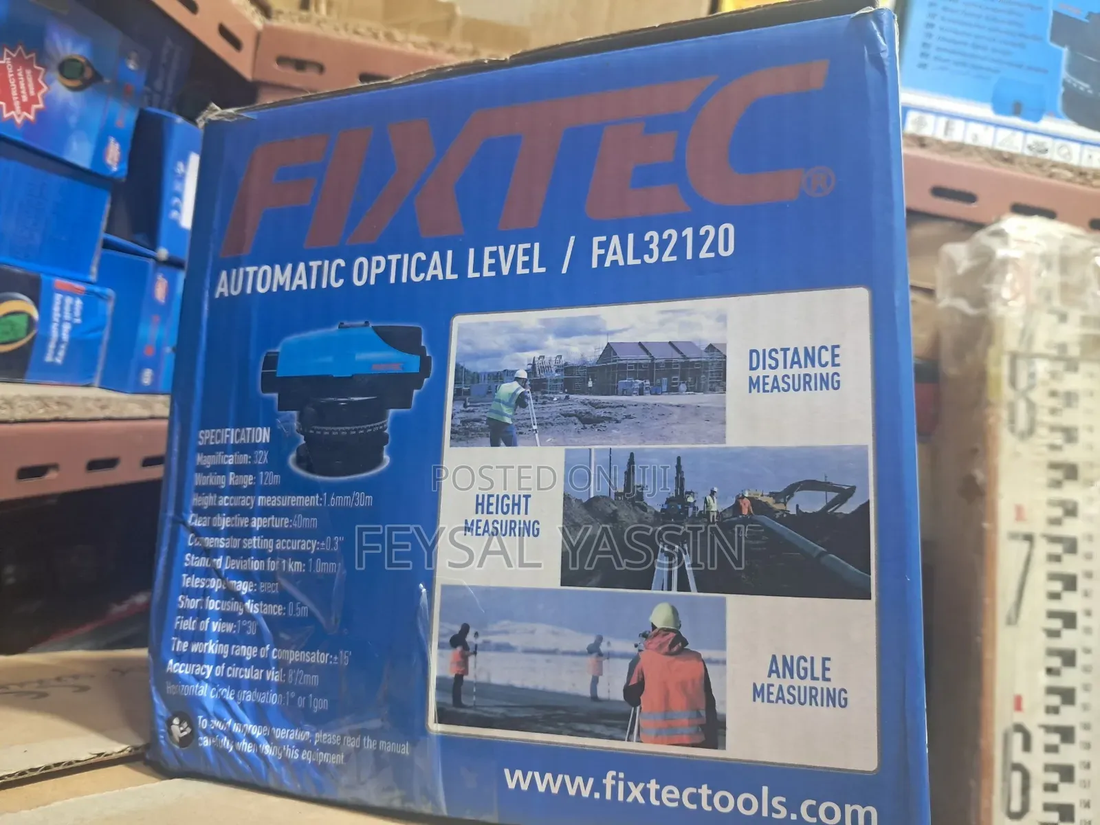 FIXTEC Automatic Optical Level With Aluminum - 32X Magnification, 120m