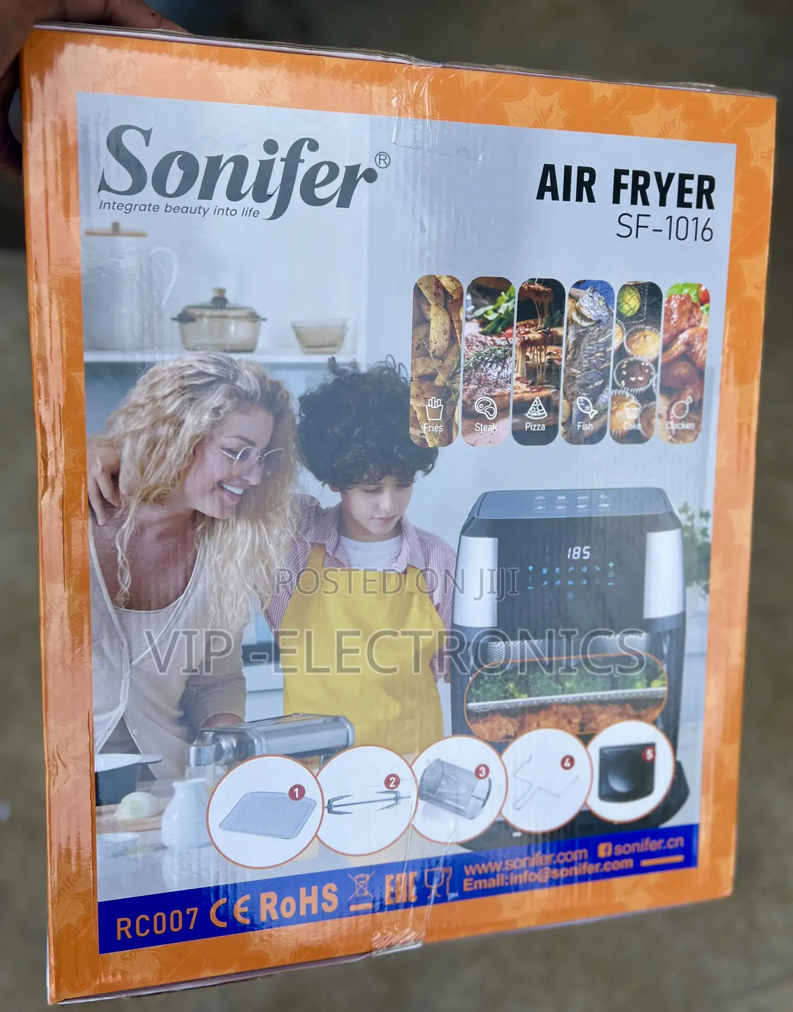 Sonifer Air Fryer Oven Spacious 12-Liter Capacity, Powerful 1800W