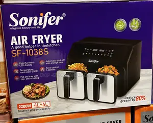 Sonifer Air Fryer Dual Basket Digital Air Fryer 8L (4L+4L) – 2200W LED